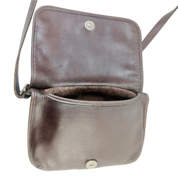 Coach Vintage Mini Flap Over Brown Leather Crossbody Purse Creed D0D-9142 - Picture 5 of 7